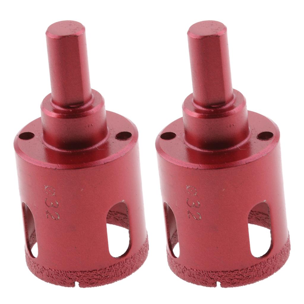 2 piece Diamond tool drill bit set glass ceramic marble tile 32mm