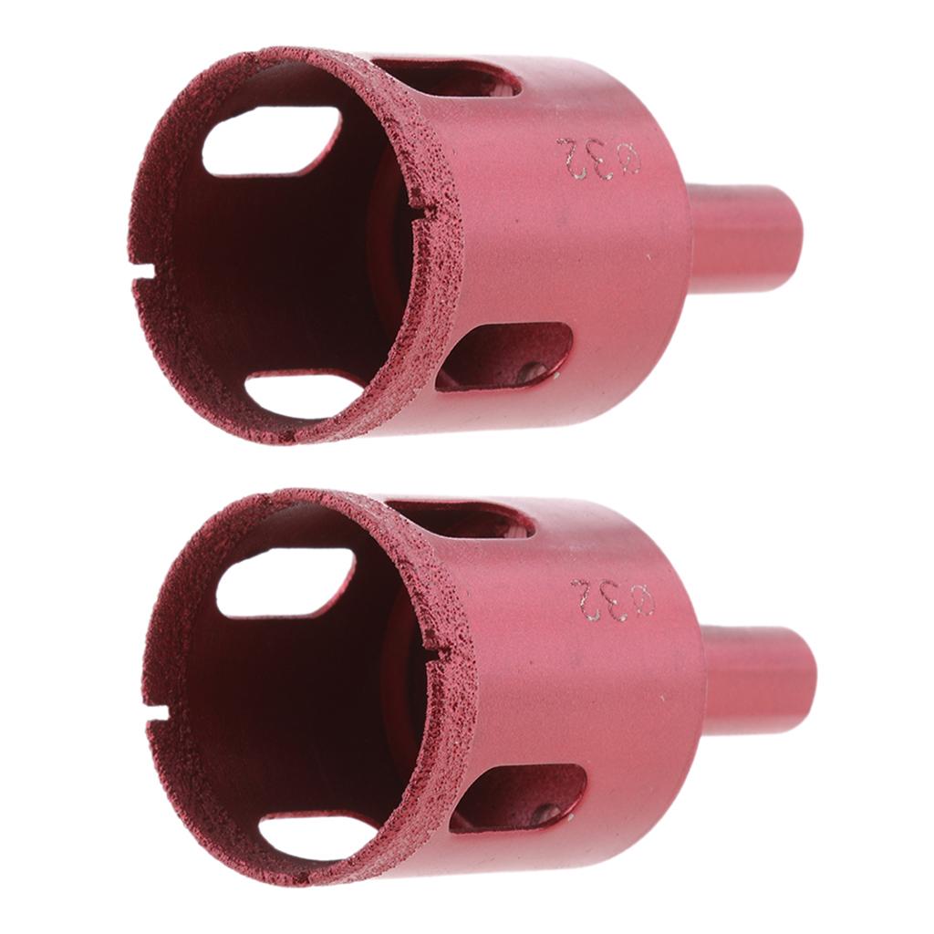 2 piece Diamond tool drill bit set glass ceramic marble tile 32mm