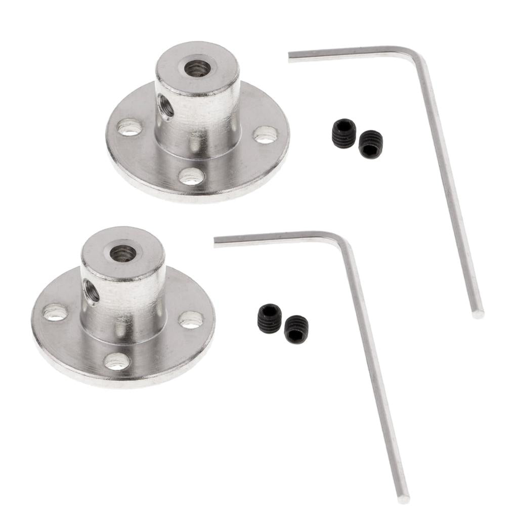 2 Set Rigid Flange Coupling Motor Guide Shaft Coupler Motor Connector 8mm