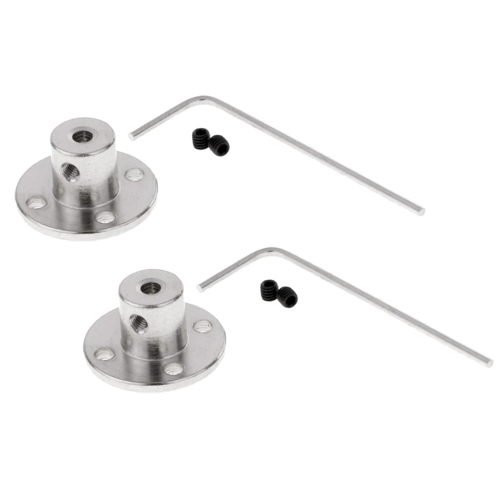 2 Set Rigid Flange Coupling Motor Guide Shaft Coupler Motor Connector 8mm