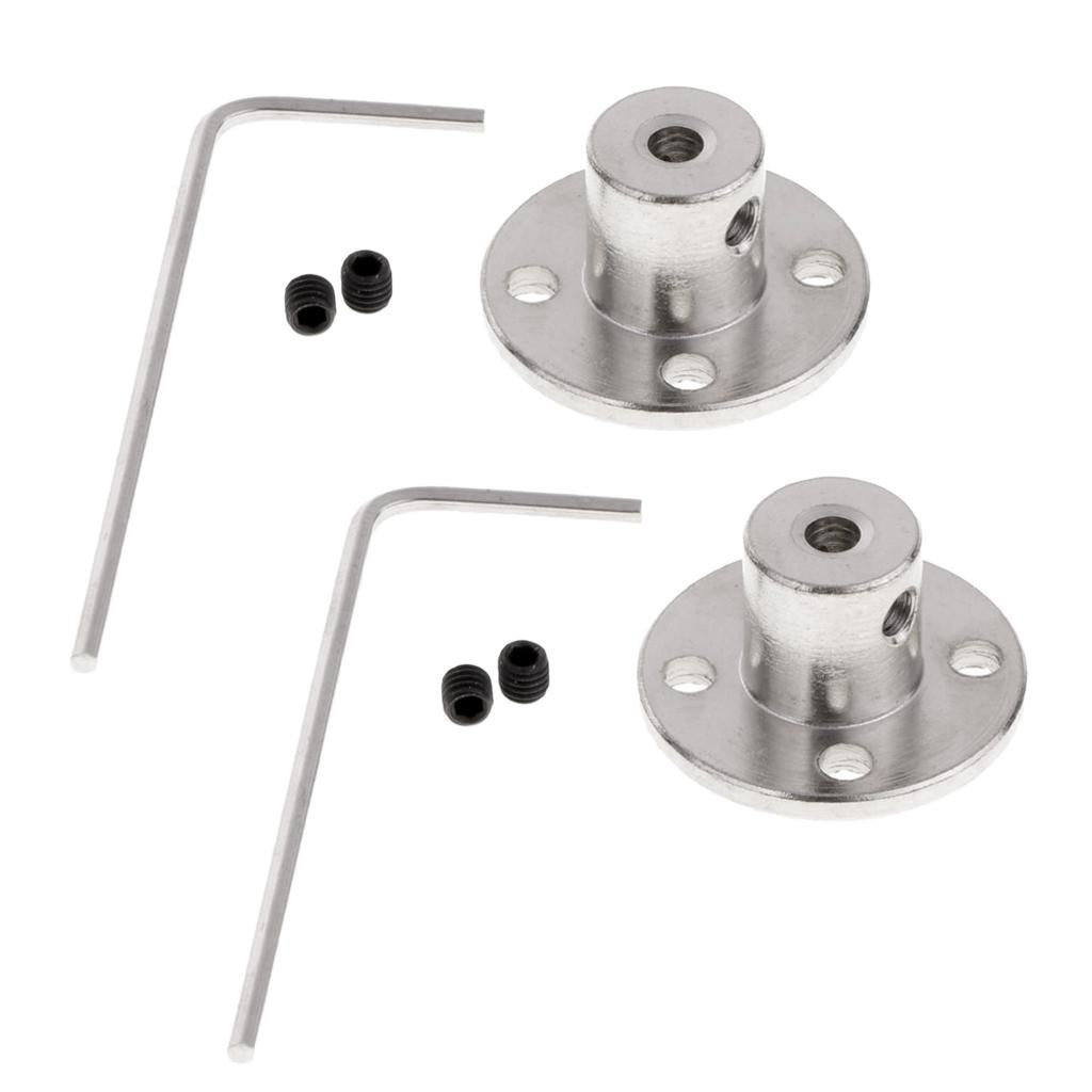 2 Set Rigid Flange Coupling Motor Guide Shaft Coupler Motor Connector 8mm