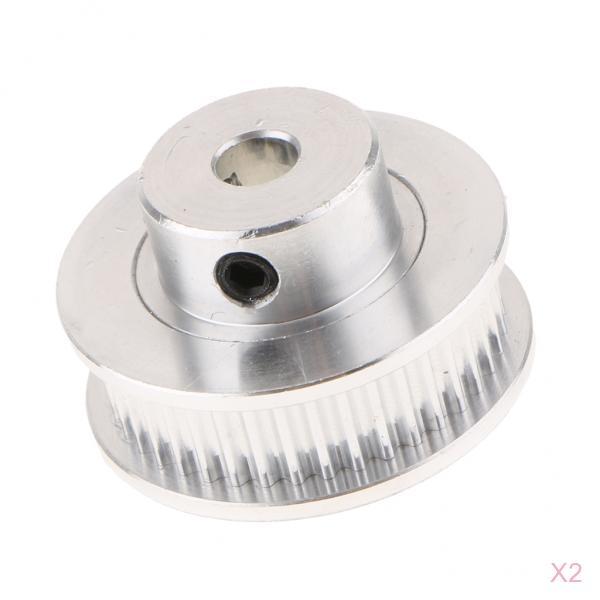 2PCS Aluminum Alloy 3D Printer GT2 Timing Belt Pulley 40 Teeth Bore 5mm