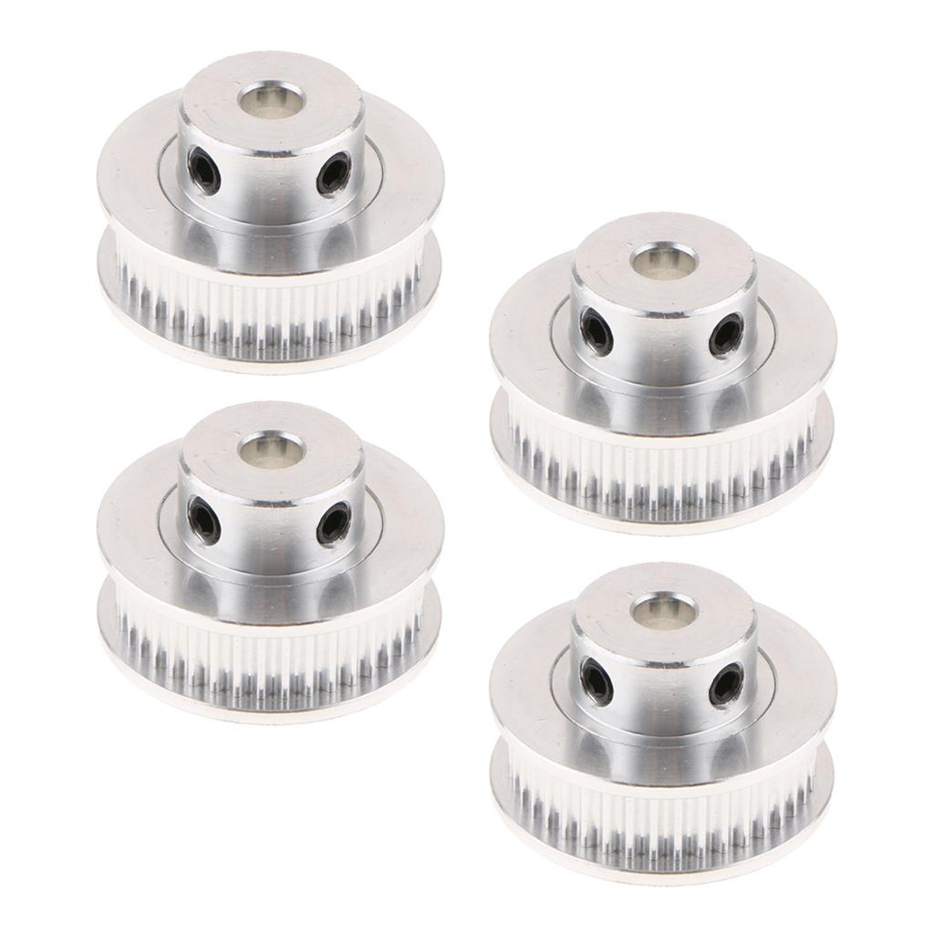 4PCS Aluminum Alloy 3D Printer GT2 Timing Belt Pulley 40 Teeth Bore 5mm