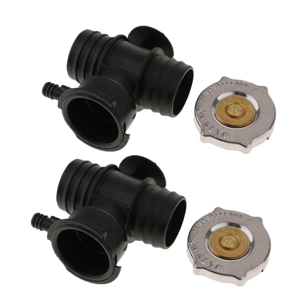 2Set Stant Radiator Cap for T-Branch Pipe for 1993-2007 Dodge Jeep