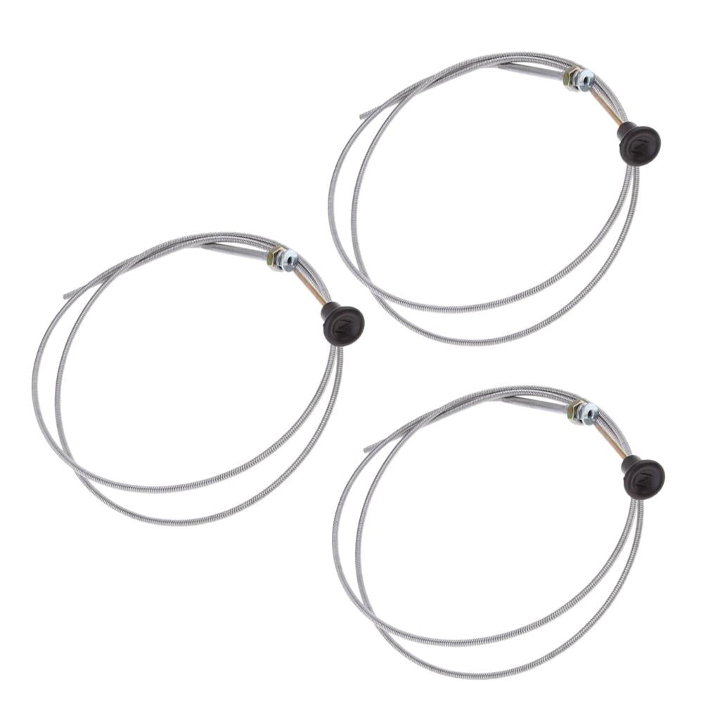 3X237 Rotary Universal Push Pull Choke Cable 63Inner 60"Conduit2-3/4"travel"