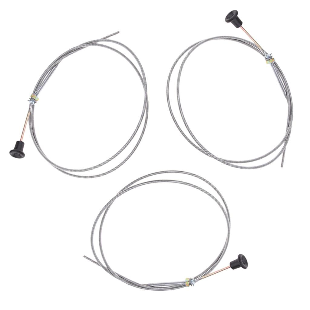 3X237 Rotary Universal Push Pull Choke Cable 63Inner 60"Conduit2-3/4"travel"