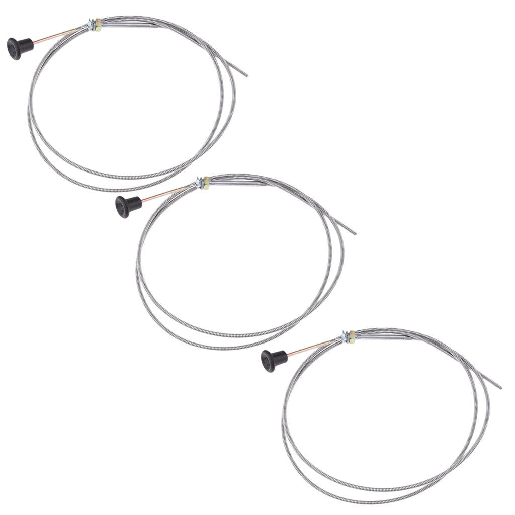 3X237 Rotary Universal Push Pull Choke Cable 63Inner 60"Conduit2-3/4"travel"