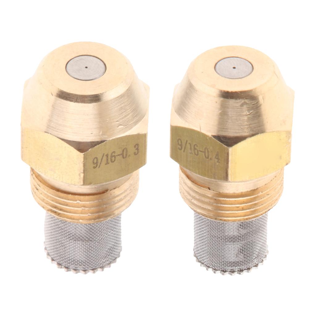 2 x Fuel Oil Furnace Burner Spray Nozzle 9/16 Inch External Thread Connect