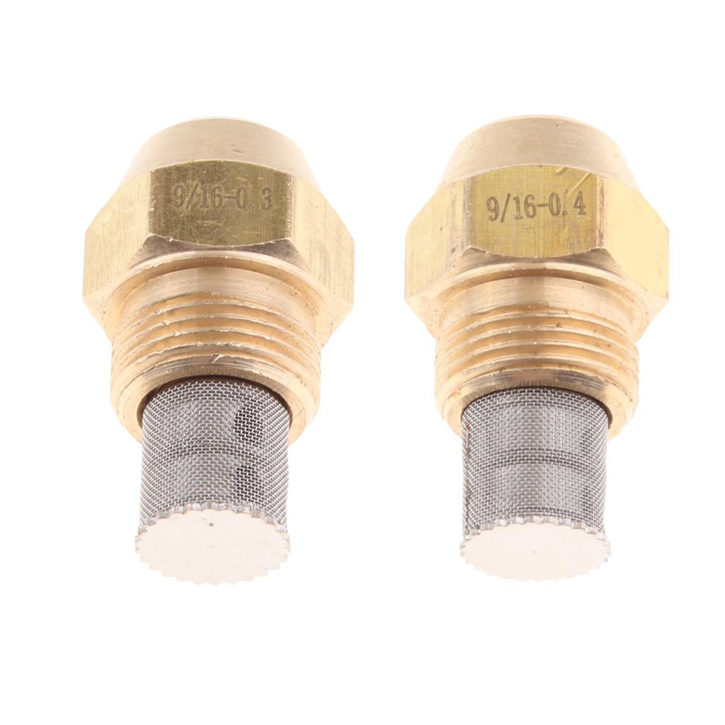 2 x Fuel Oil Furnace Burner Spray Nozzle 9/16 Inch External Thread Connect