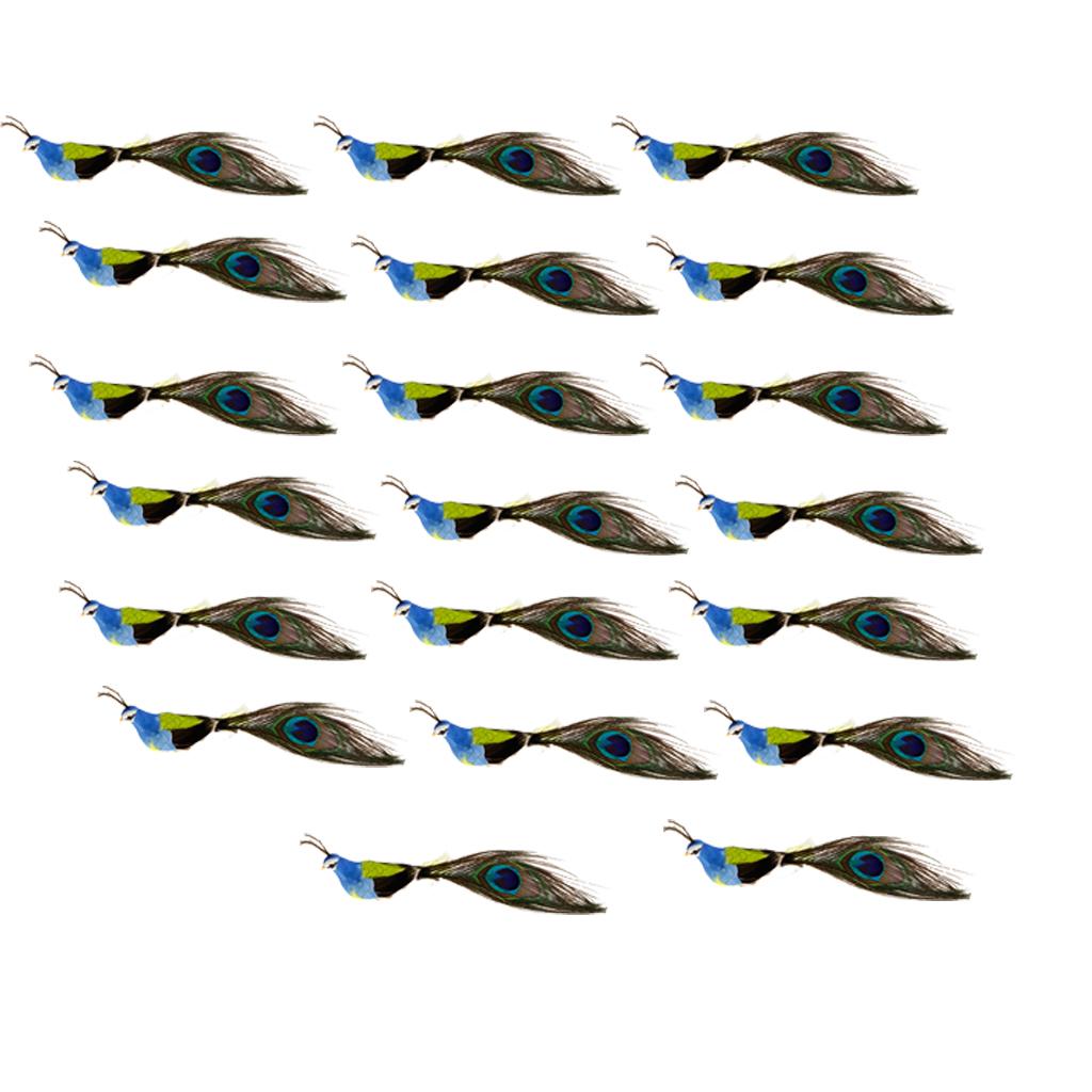 20 x Artificial Foam Peacock Birds Statue Holiday Party Display Garden Decor