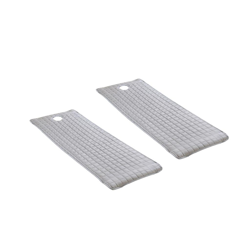 2pcs Non-slip Massage Table Sheet Cover with Elastic Band 190x80cm Grey