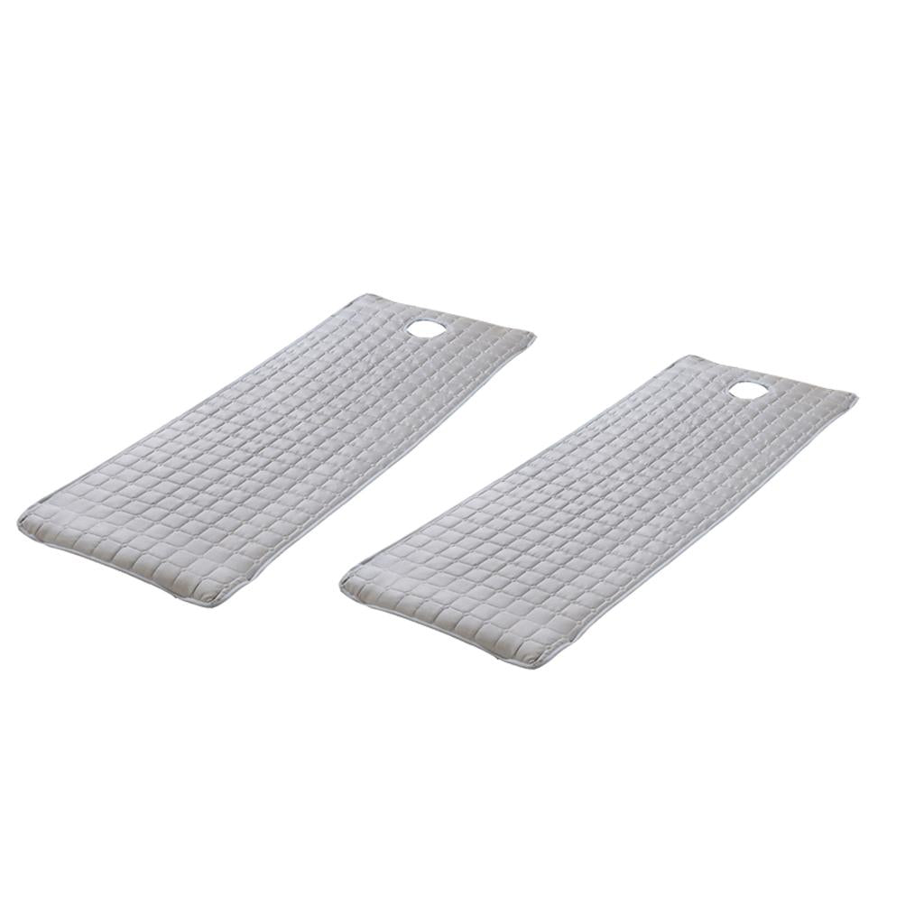 2pcs Non-slip Massage Table Sheet Cover with Elastic Band 190x80cm Grey