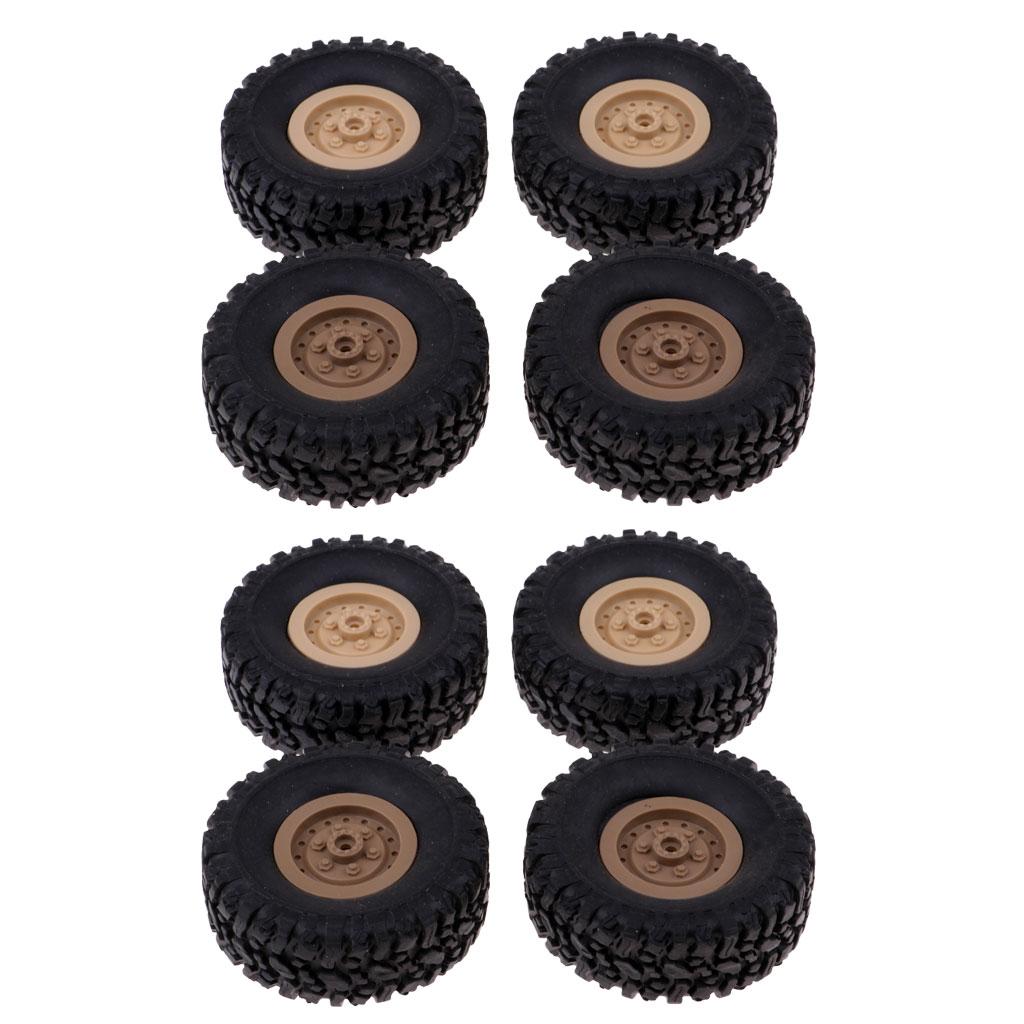 8pcs Wheel Rim Tire Tyre for RC 1/16 Crawler Car WPL B14 B16 B24 C14 C24 B36