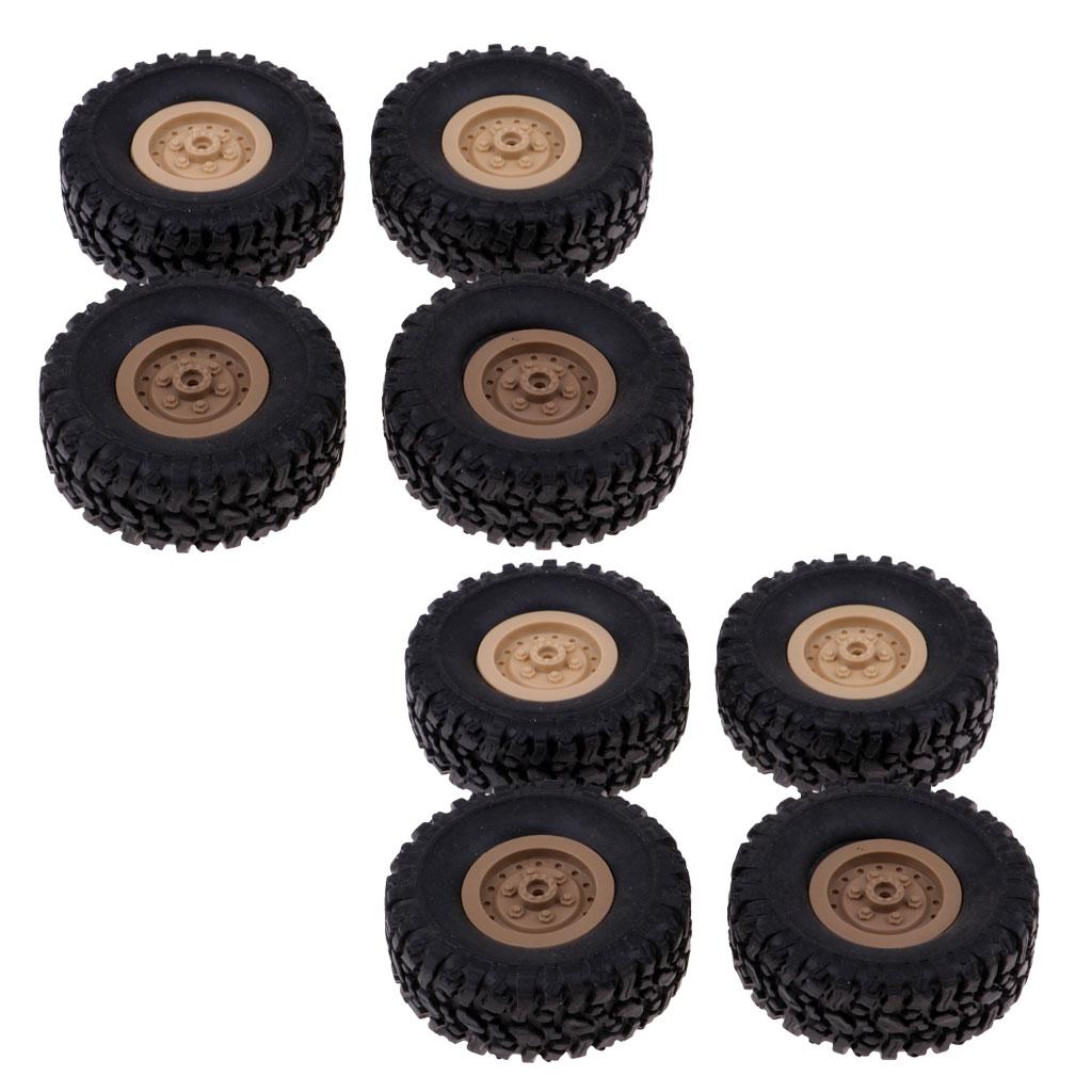 8pcs Wheel Rim Tire Tyre for RC 1/16 Crawler Car WPL B14 B16 B24 C14 C24 B36