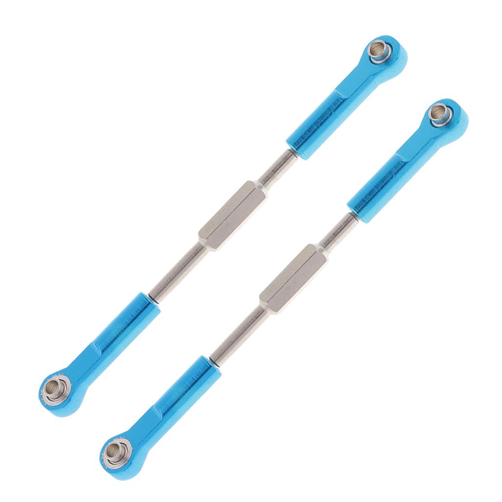 2pc Adjustable Servo Linkage Pulling Steering Rod for HSP 94762 94763 RC Car