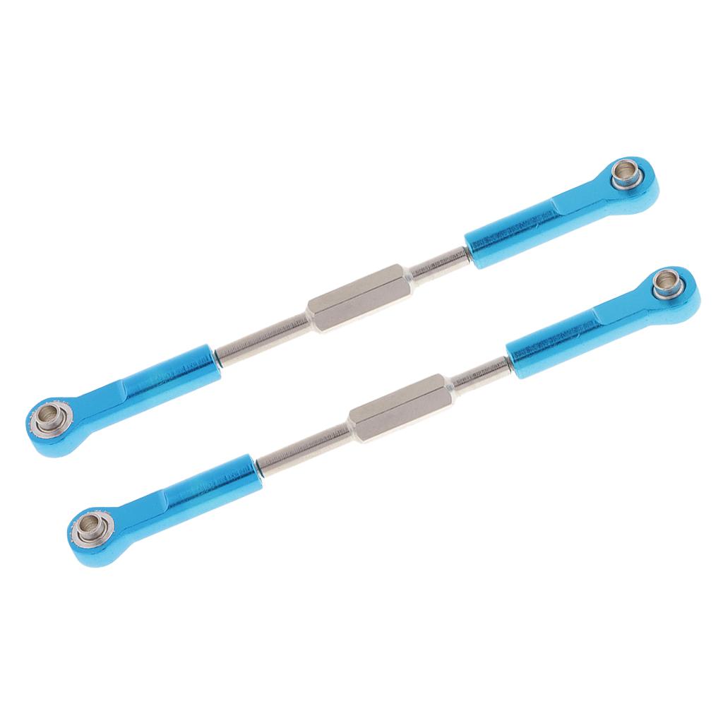 2pc Adjustable Servo Linkage Pulling Steering Rod for HSP 94762 94763 RC Car