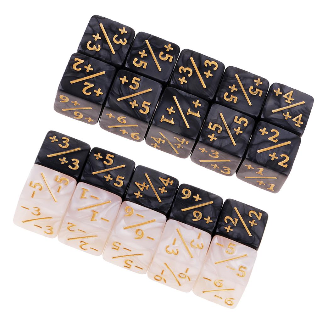 20pcs Resin 6 Side Dice Set Mathematics Teaching Aid Fractional Dice