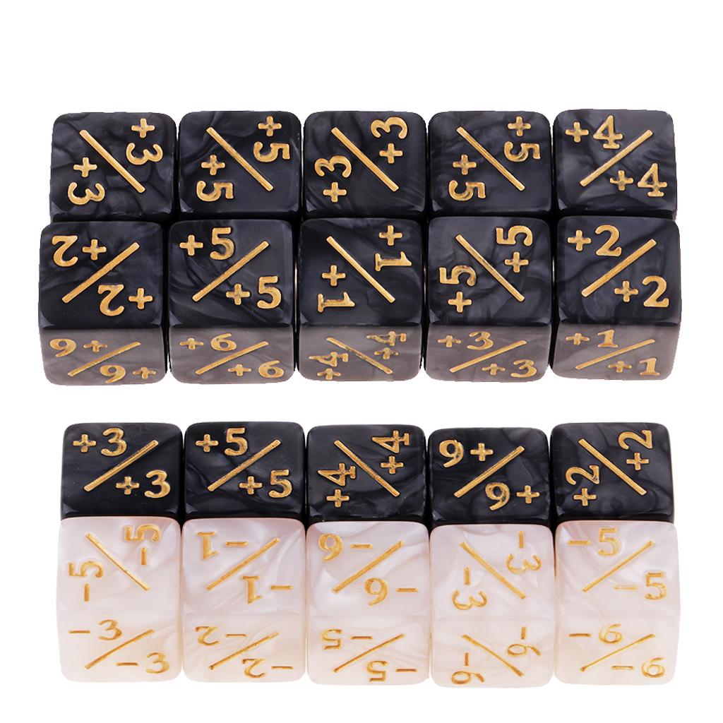 20pcs Resin 6 Side Dice Set Mathematics Teaching Aid Fractional Dice