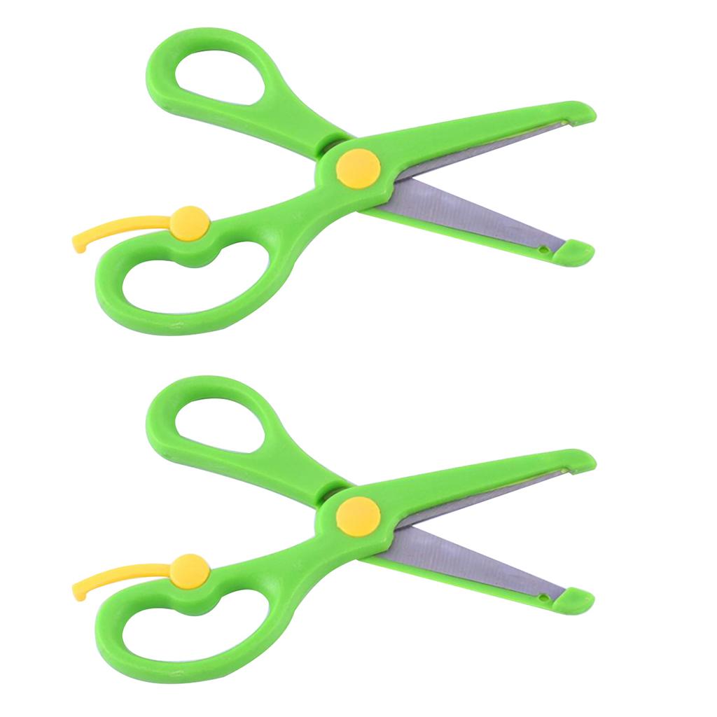2pcs Kids Left & Right Handed Scissors Craft Paper Cutting Safety Tool