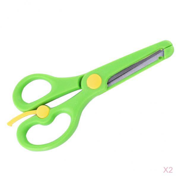 2pcs Kids Left & Right Handed Scissors Craft Paper Cutting Safety Tool