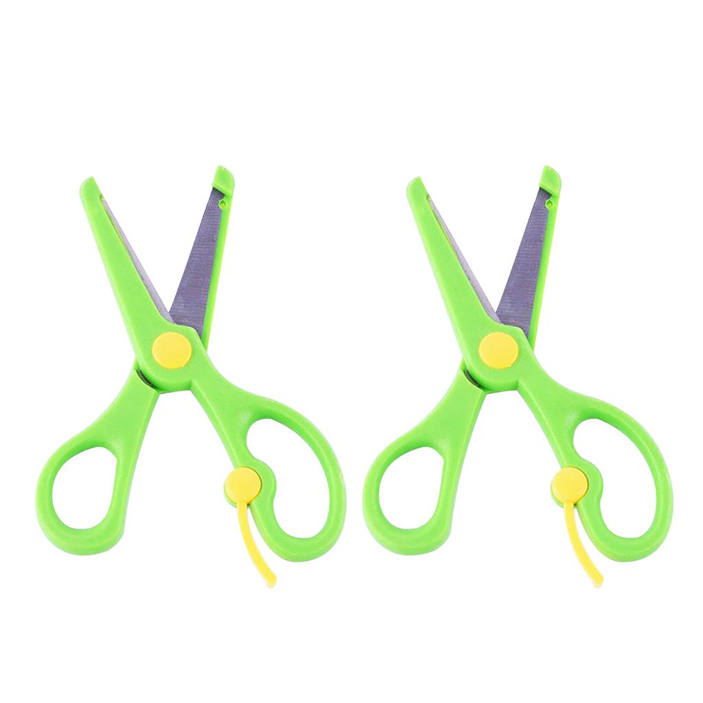 2pcs Kids Left & Right Handed Scissors Craft Paper Cutting Safety Tool