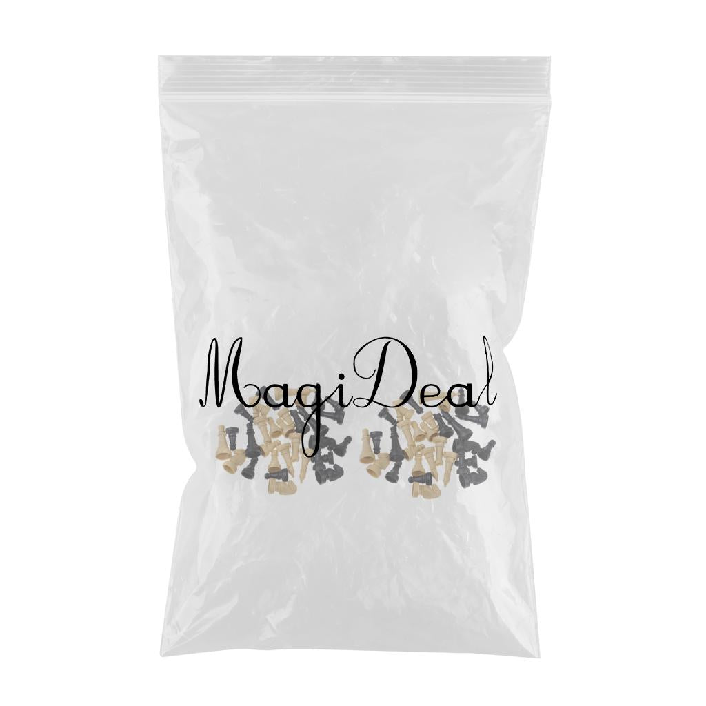 64pcs/lot Plastic Chess Pieces Only Board Game Checker Pawns Accessories