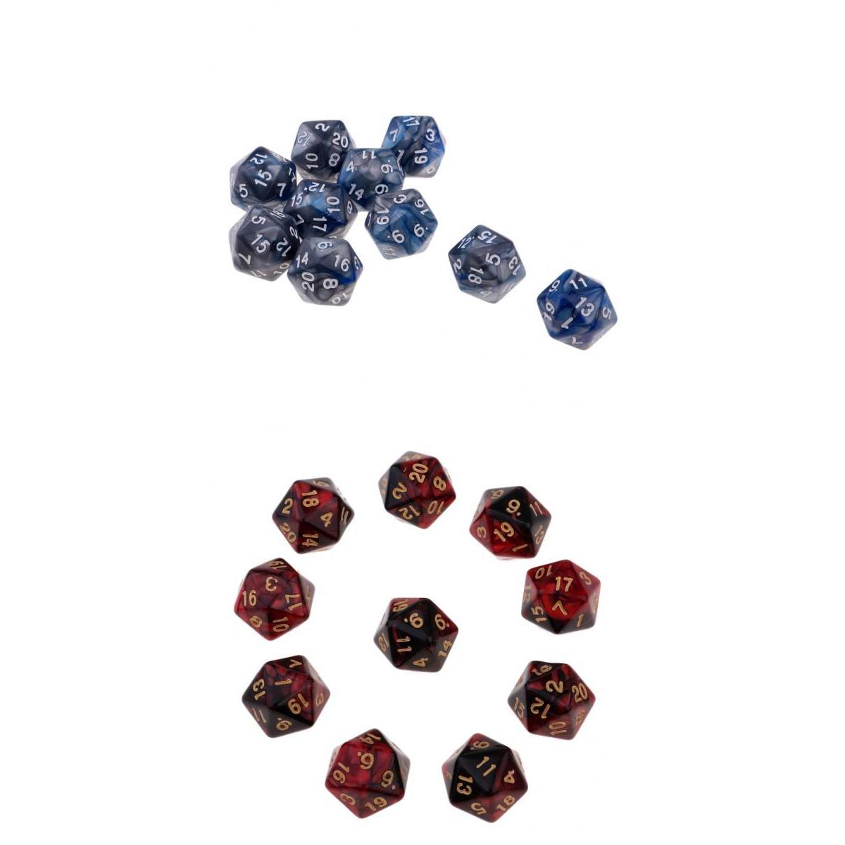 20Pc 20-Sided Dice Polyhedral Dice Set for Dungeons and Dragons D&D RPG Game