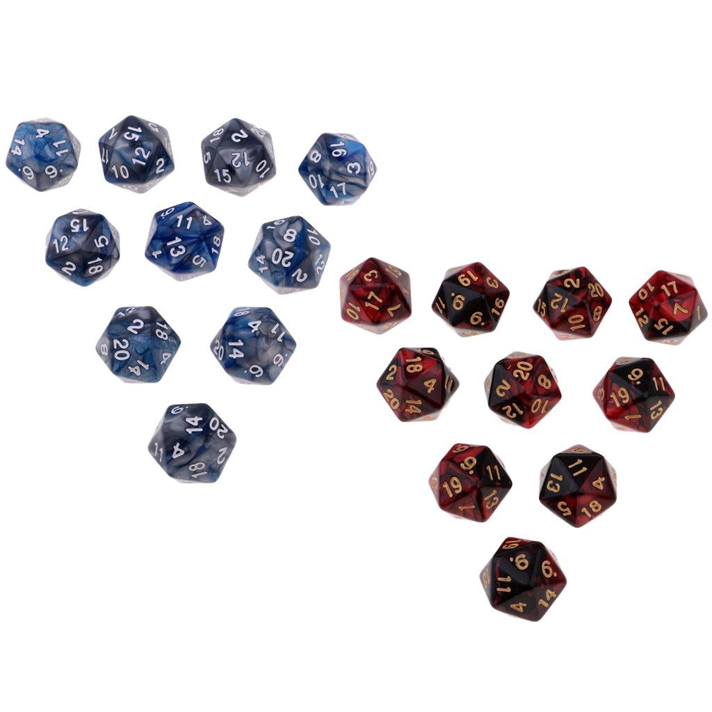 20Pc 20-Sided Dice Polyhedral Dice Set for Dungeons and Dragons D&D RPG Game