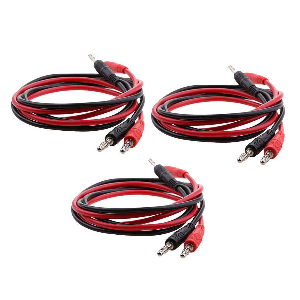 6 Pieces 4 mm Banana Plug to Banana Plug Cable Test Lead Wire Cable