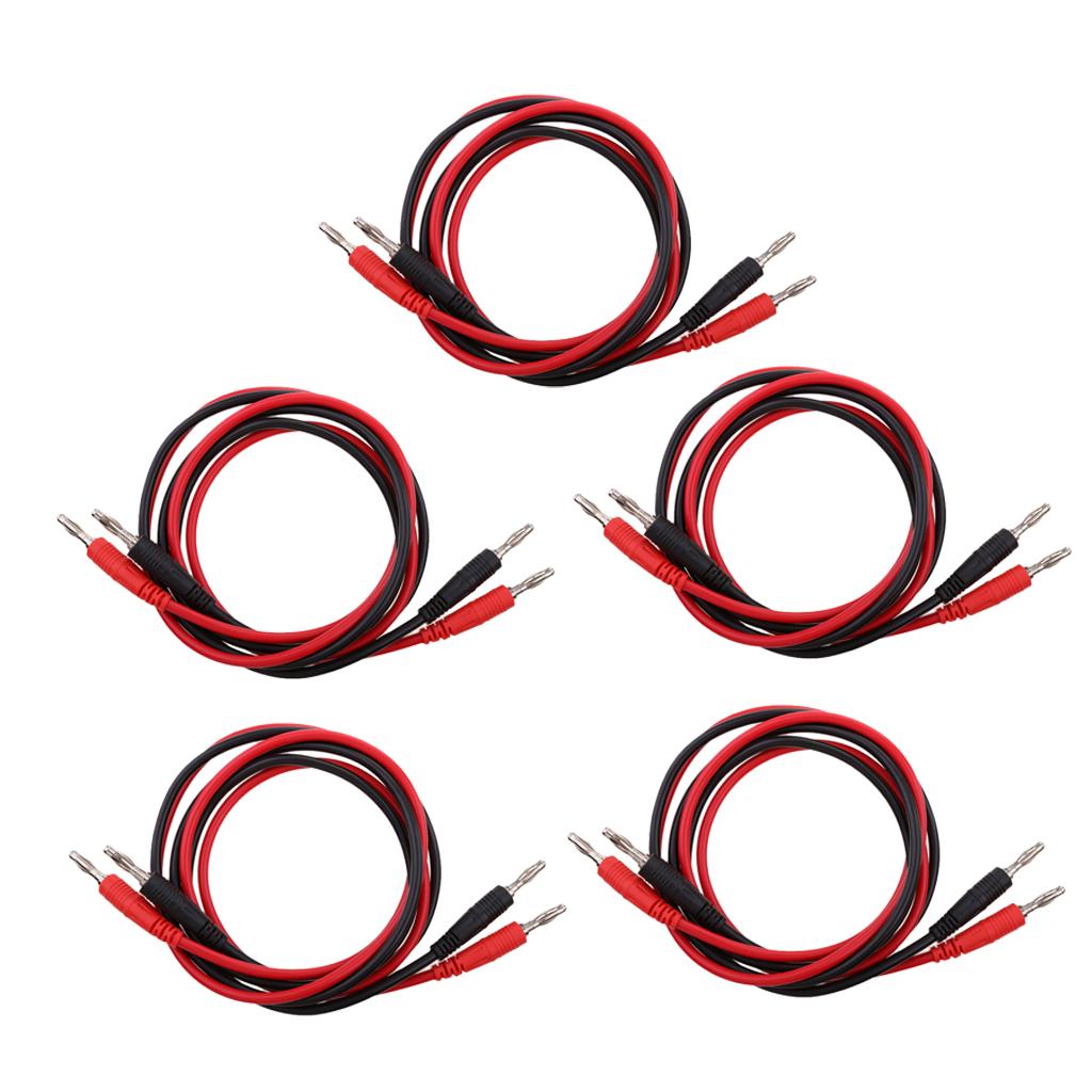 10 Pieces 4 mm Banana Plug to Banana Plug Cable Test Lead Wire Cable