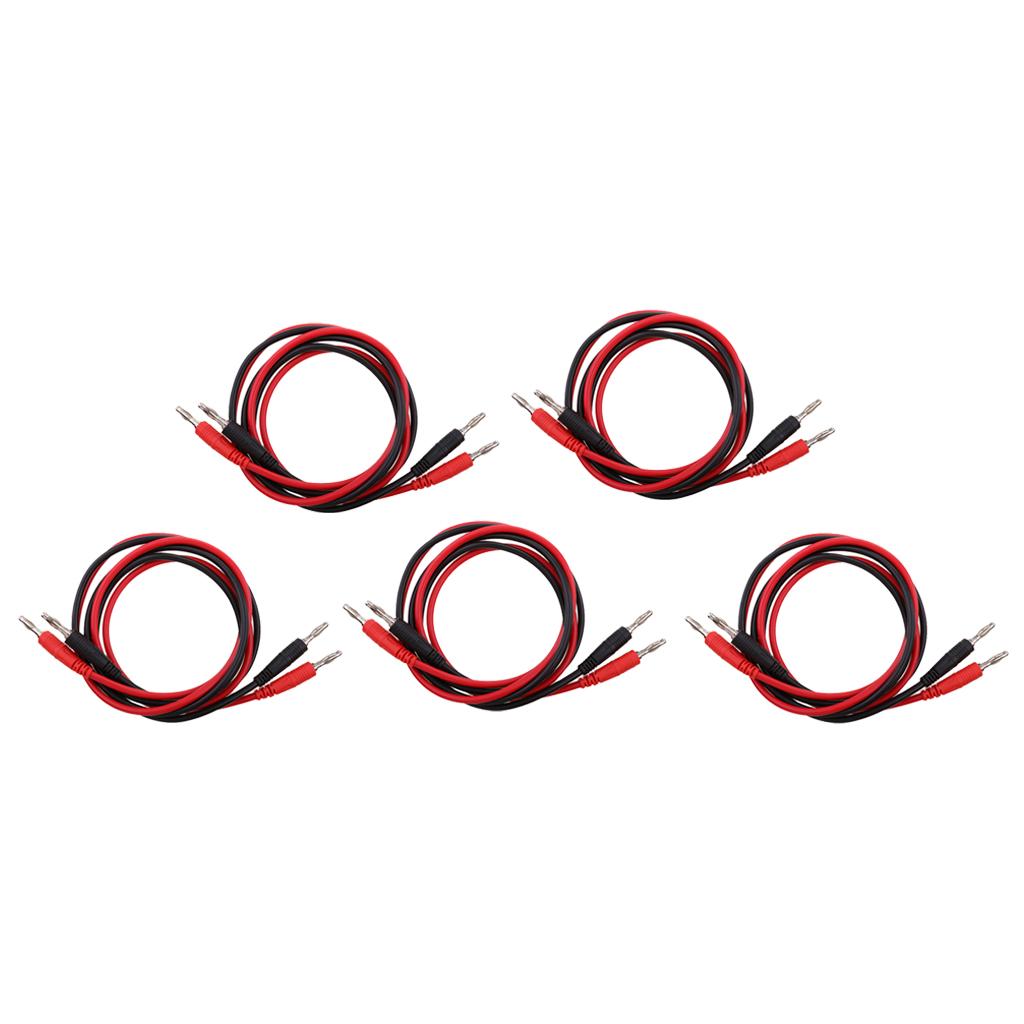 10 Pieces 4 mm Banana Plug to Banana Plug Cable Test Lead Wire Cable