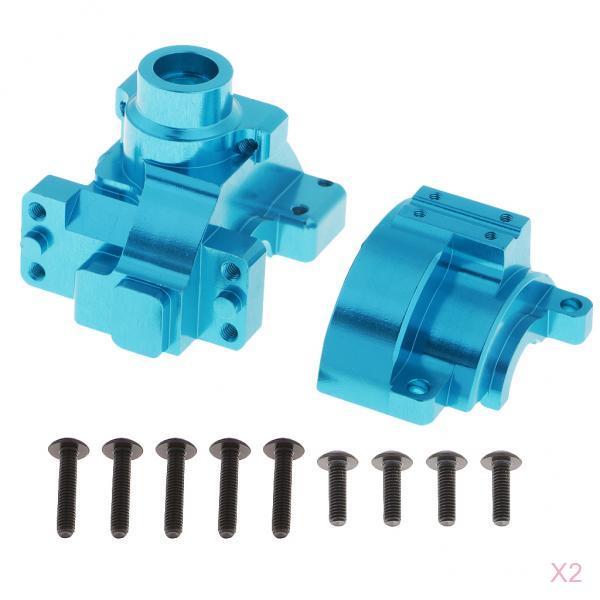 2pcs 102075 (02051) Aluminum Gear Box for HSP 94111 94123 Upgrade Parts Blue