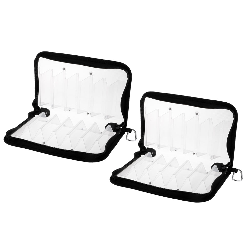 2pcs Squid Jig Bag Pouch Both Side Storage Lure Case Holder Wallet Clear