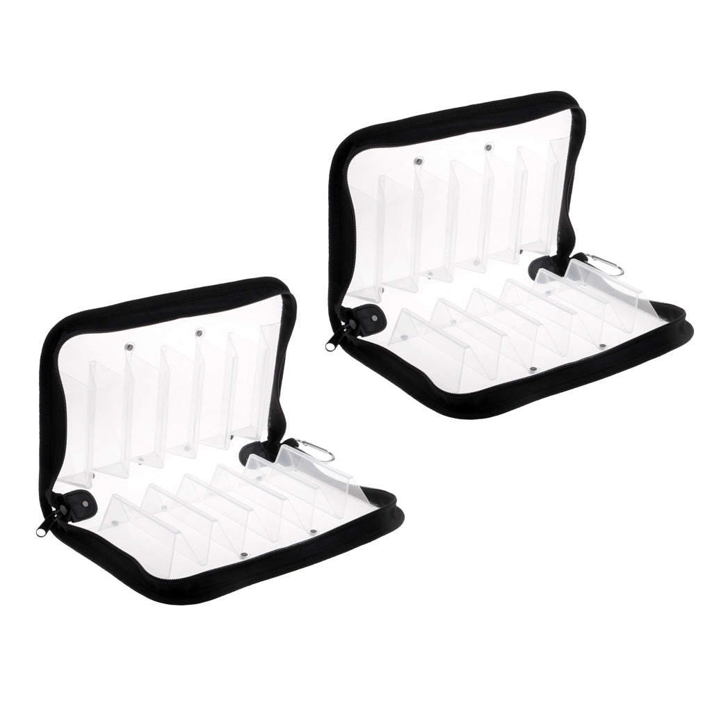 2pcs Squid Jig Bag Pouch Both Side Storage Lure Case Holder Wallet Clear