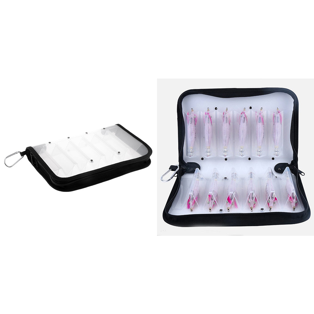 2pcs Squid Jig Bag Pouch Both Side Storage Lure Case Holder Wallet Clear