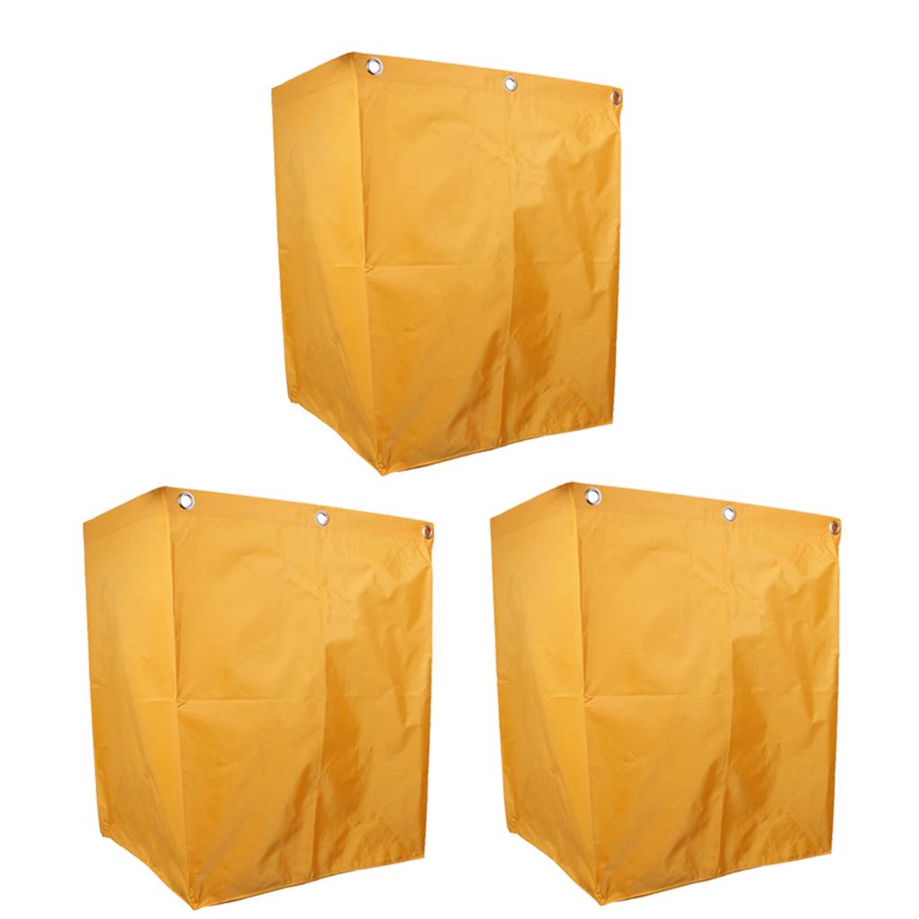 3pcs Replacement Waterproof Plastic Bag for X-Shape Linen Truck/Laundry Cart