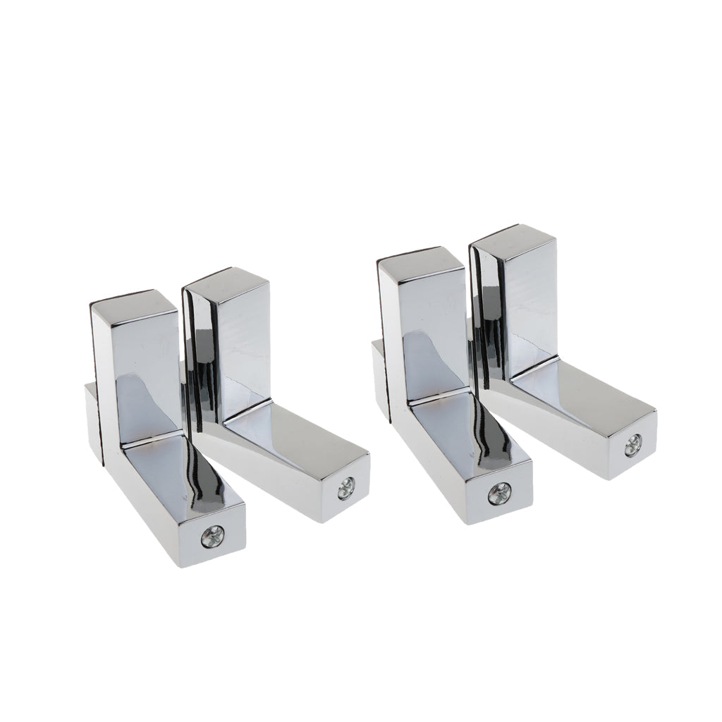 4x Adjustable Wood/Glass Shelf Bracket Wall Mount Brushed Nickel