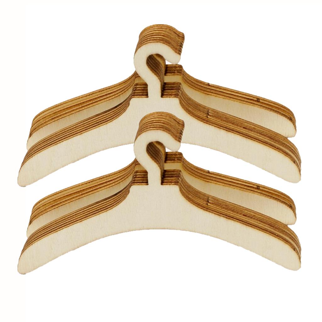 20 Pieces Fashion Doll Clothes Hangers DIY for Dolls Furniture Accessories