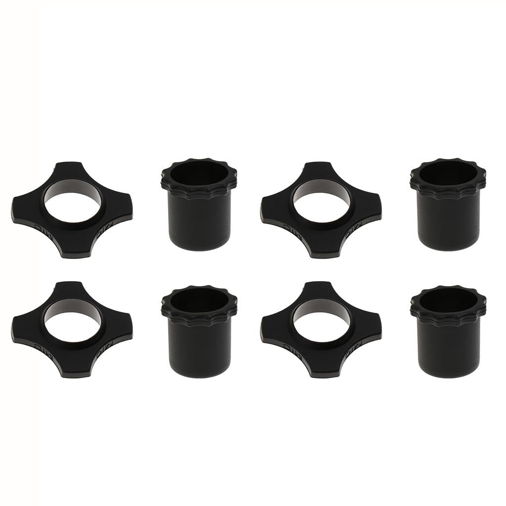 4 Set Mic Slip Holder Roller Microphone and Button Rod Sleeve Set Black