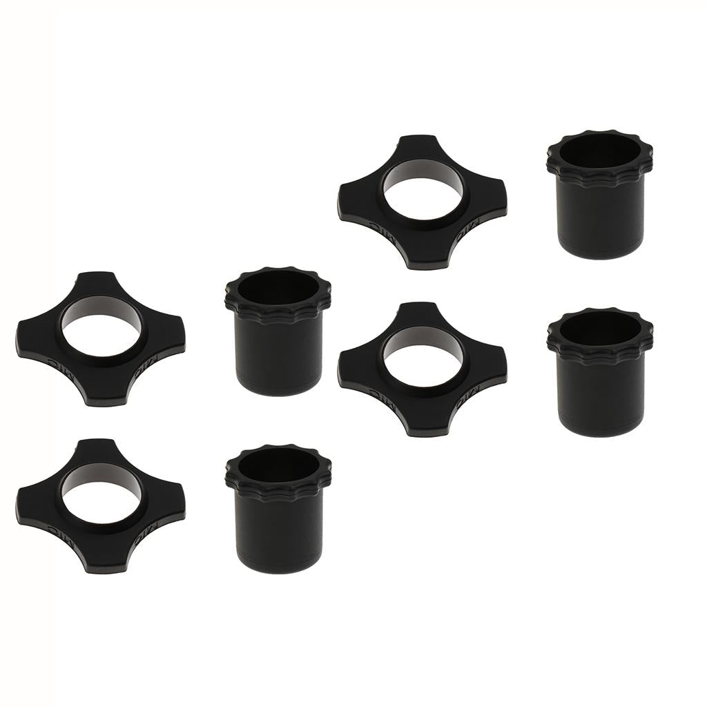 4 Set Mic Slip Holder Roller Microphone and Button Rod Sleeve Set Black