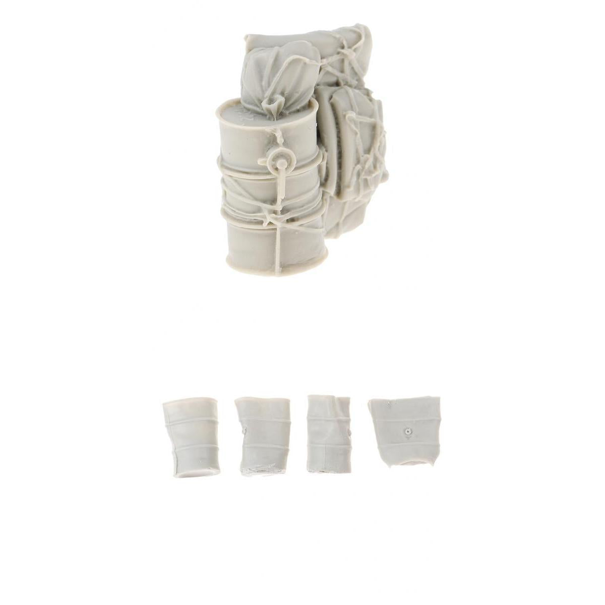 1/35 Resin World War II scenario Accessories Oil Drum Canvas Bags & Oil Drum