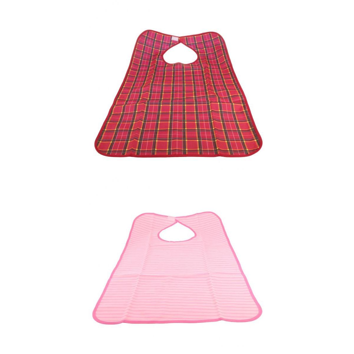 2 Pieces Washable Reusable Adults Eating Bibs Elderly Disability Aid Apron