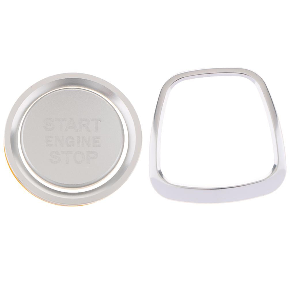 3 Piece Engine Start Ignition Button Sticker+ Wheel Sticker Badge Trim