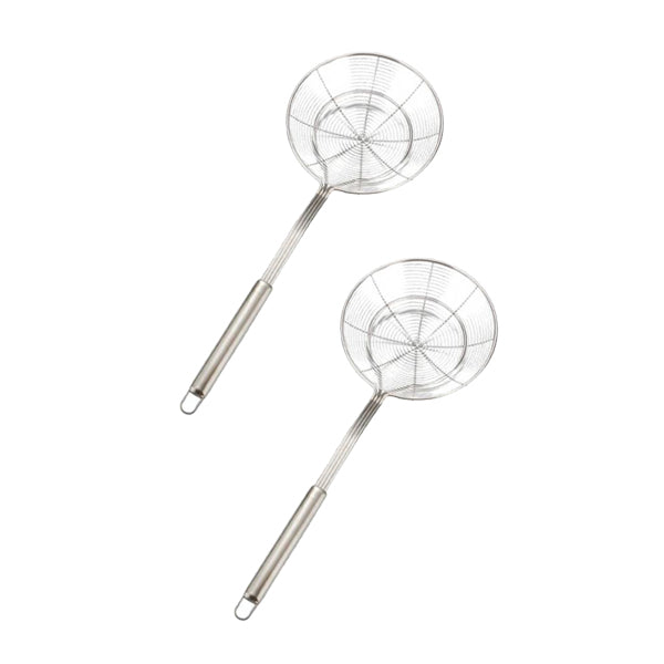 2x20cm Kitchen Spider Strainer Skimmer, Asian Strainer Ladle Stainless Steel