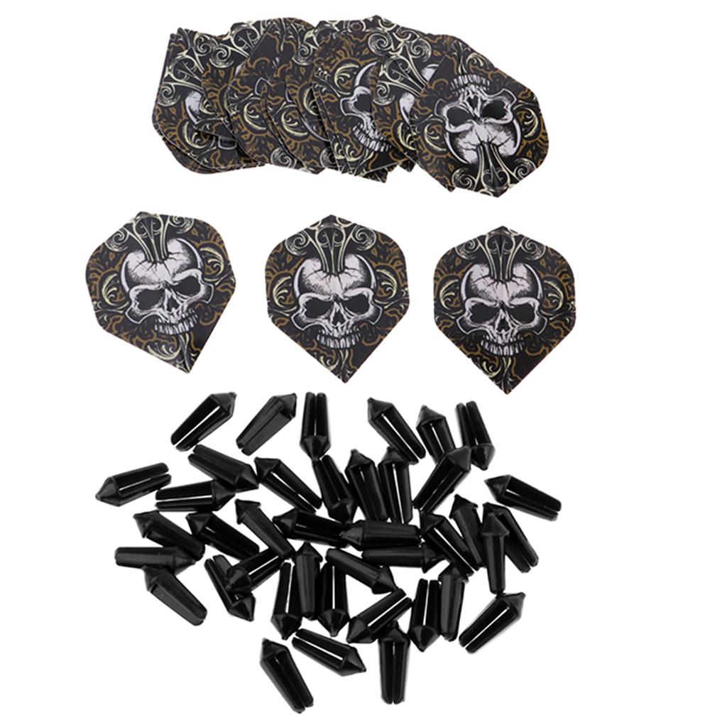 20Pcs Standard Shape Dart Flights +40Pieces Standard Dart Flights Protectors