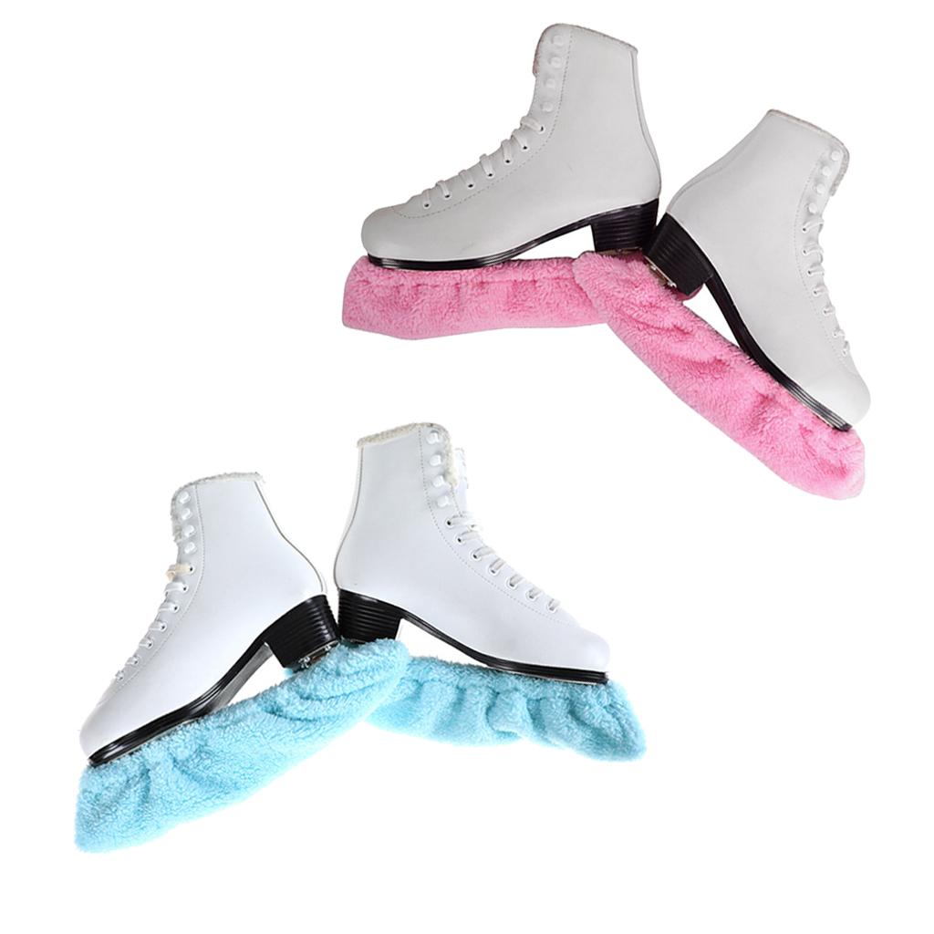 2 Pair Ice Hockey Figure Skate Blade Protector Cover Jacket Soakers Guards S