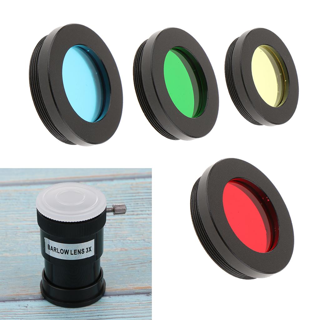 Barlow Lens 1.25inch/31.7mm Astronomy Telescope Eyepiece 3X & Filter Set Kit