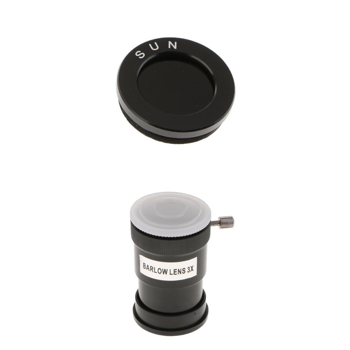 Barlow Lens 1.25 Inch /31.7mm Astronomy Telescope Eyepiece 3X & Black Filter