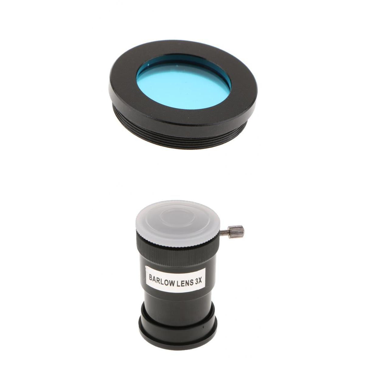 Barlow Lens 1.25 Inch/31.7mm Astronomy Telescope Eyepiece 3X & Blue Filter