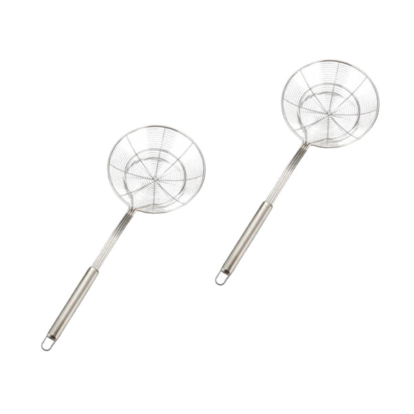 2x16cm Kitchen Spider Strainer Skimmer, Asian Strainer Ladle Stainless Steel
